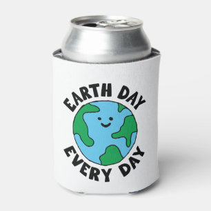 Rafraîchisseur Pour Canette EarthDay Quotidien Écofriendly Icône Happy Earth C
