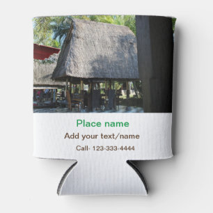 Rafraîchisseur Pour Canette eau océan plage photo ajouter nom texte place été