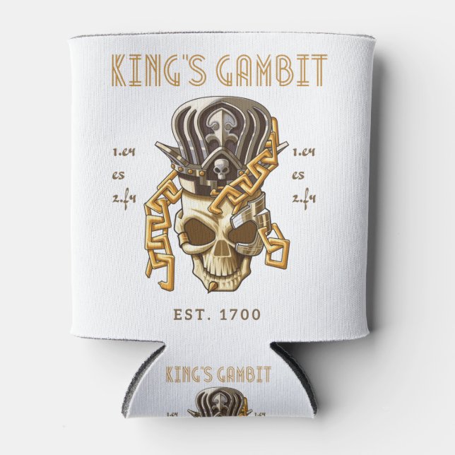 Rafraîchisseur Pour Canette Échecs King's Gambit Est 1700 Moves 1.e4 e5 2.f4 (Devant)