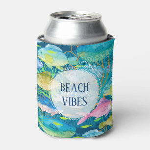 Rafraîchisseur Pour Canette École de poissons tropicaux Vibes de plage