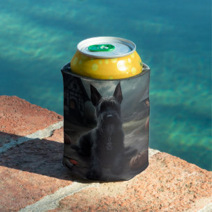 Rafraîchisseur Pour Canette Ecosse Terrier Citrouille Halloween effrayant