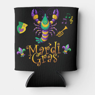 Rafraîchisseur Pour Canette écrevisse/trompette/masque/fleur de lis Mardi Gras