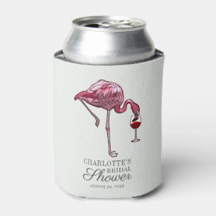 Rafraîchisseur Pour Canette Écriture Rose Flamant Rose Personnalisée pour une
