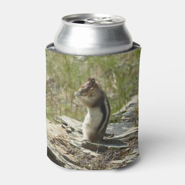 Rafraîchisseur Pour Canette Écureuil de fond à manteau doré au glacier I (Can devant)