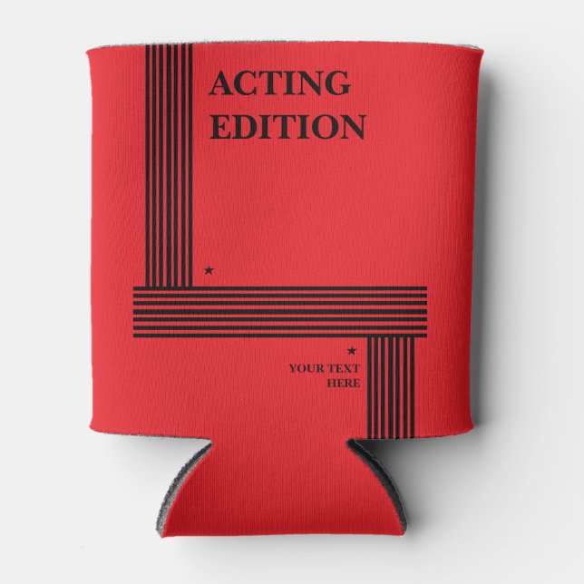 Rafraîchisseur Pour Canette Édition intérimaire Jouer script stylisé (Devant)