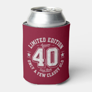 Rafraîchisseur Pour Canette Édition Limitée Awesome 40e Anniversaire Bordeaux