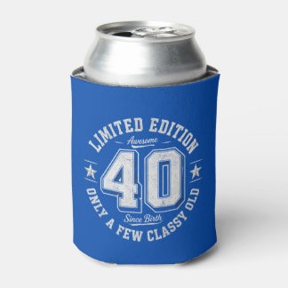 Rafraîchisseur Pour Canette Édition Limitée Incroyable 40e Anniversaire Bleu R