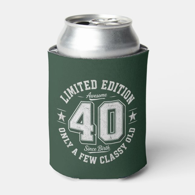 Rafraîchisseur Pour Canette Édition Limitée Incroyable 40e Anniversaire Vert F (Can devant)
