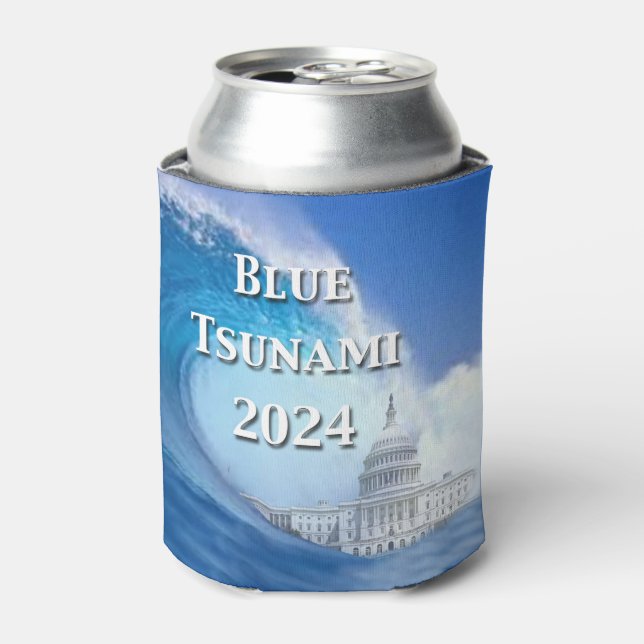 Rafraîchisseur Pour Canette Élection du tsunami bleu 2024 (Can devant)