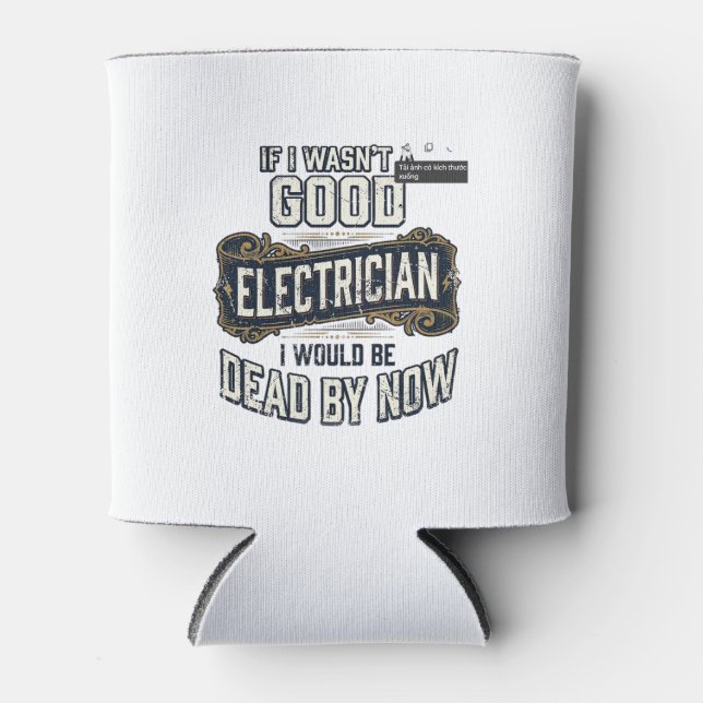 Rafraîchisseur Pour Canette Électricien drôle citation de gravure vintage conc (Devant)