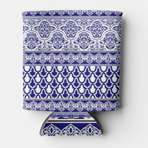 Rafraîchisseur Pour Canette Elégance Orientale Bleue : Jeu de Patchwork Filigr