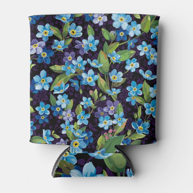 Rafraîchisseur Pour Canette Elégance Oublier-Me-Pas Motif Floral (Devant)