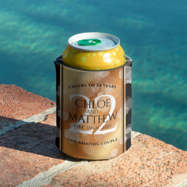 Rafraîchisseur Pour Canette Élégant 22e anniversaire de Mariage de cuivre (Piscine in situ)