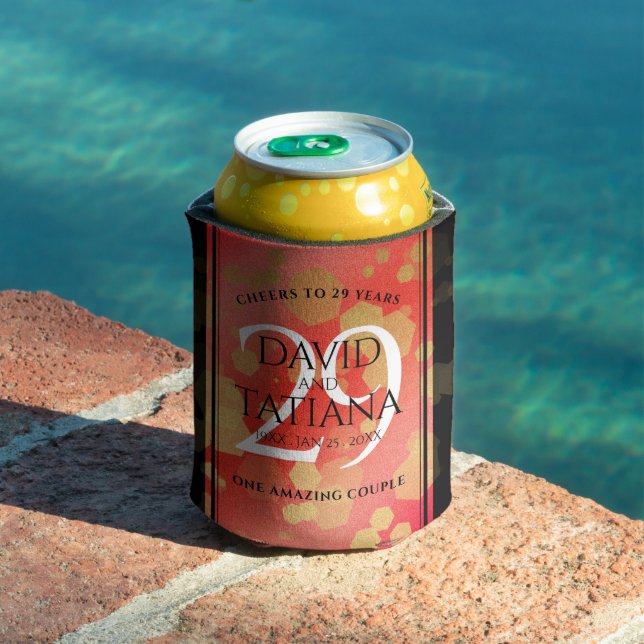 Rafraîchisseur Pour Canette Élégant 29e anniversaire du Mariage Garnet (Piscine in situ)