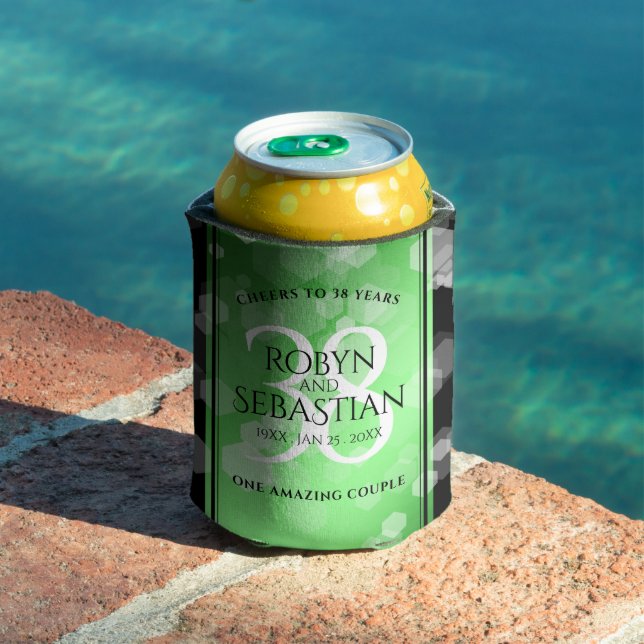 Rafraîchisseur Pour Canette Élégant 38e anniversaire du Mariage Emeraude (Piscine in situ)