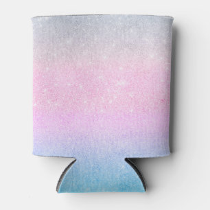 Rafraîchisseur Pour Canette Elégant Bleu rose Parties scintillant Argent Desi