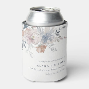 Rafraîchisseur Pour Canette Elégant Chic Blush Aquarelle Floral Mariage