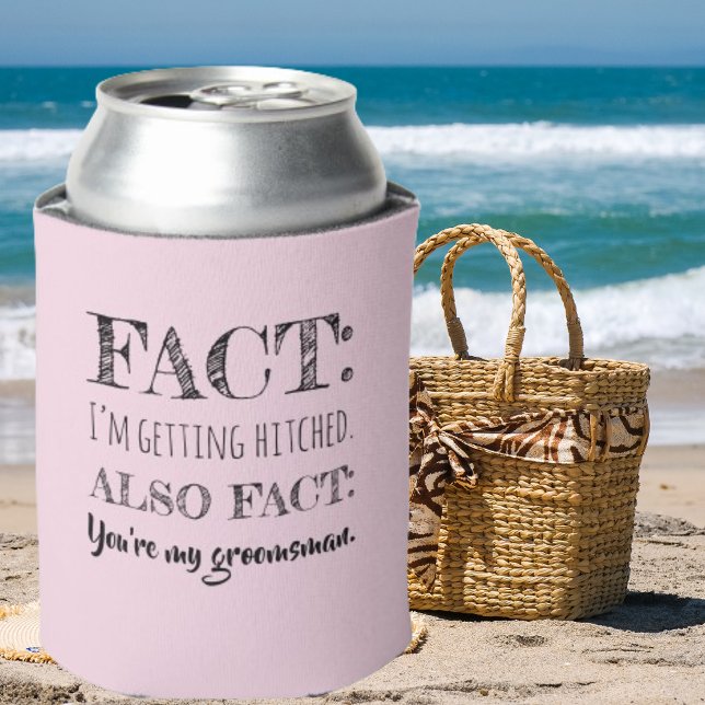 Rafraîchisseur Pour Canette Élégant et amusant - Groomsman Proposition Rose cl (Créateur téléchargé)