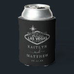 Rafraîchisseur Pour Canette Elégant Las Vegas Destination Mariage Faveur<br><div class="desc">Ce thème ludique et moderne Las Vegas peut refroidir peuvent être personnalisés pour votre occasion spéciale et rendrait la fête parfaite faveur ou gardienne pour tout mariage, douche nuptiale, fête de fiançailles, fête d'anniversaire et beaucoup plus d'occasions spéciales. Le design comprend un panneau de Las Vegas avec un effet de...</div>