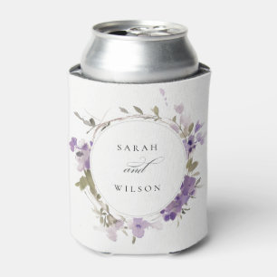 Rafraîchisseur Pour Canette Élégant Mariage de germe de prairie rustique Lilac