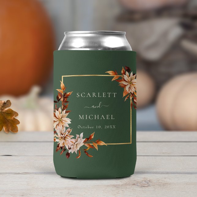 Rafraîchisseur Pour Canette Élégant Mariage vert (Elegant Sage Green Floral Wedding Can Cooler by Painted Paperie
)