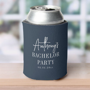 Rafraîchisseur Pour Canette Élégant Moderne Cool Fête de Bachelor Bleu Personn
