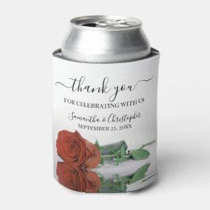Rafraîchisseur Pour Canette Elégant rouille orange Rose Mariage élégant Merci
