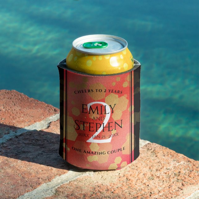 Rafraîchisseur Pour Canette Élégante fête du 2e anniversaire du Mariage Garnet (Piscine in situ)