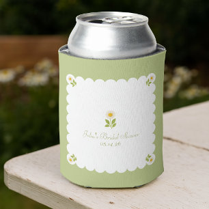 Rafraîchisseur Pour Canette Élégante Mariage Sage Vert Daisy Mignonne