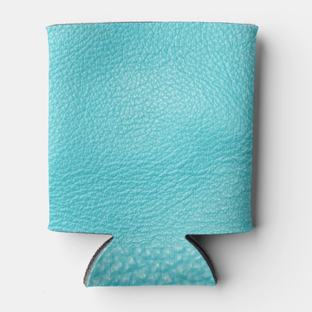 Rafraîchisseur Pour Canette Élégante texture en cuir turquoise (Devant)