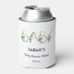 Rafraîchisseur Pour Canette Elégante verdure Baby Slogan Baby shower Floral