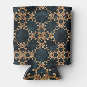 Rafraîchisseur Pour Canette Eléments dorés baroques, turquoise foncé sans soud
