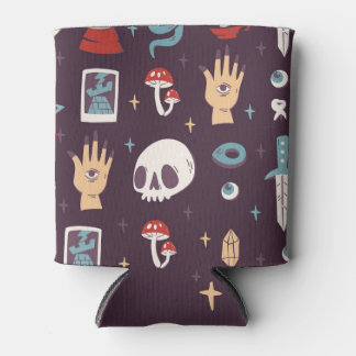 Rafraîchisseur Pour Canette Éléments magiques : crâne, tarot sans soudure