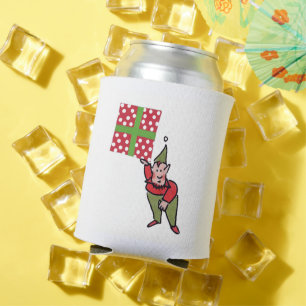 Rafraîchisseur Pour Canette Elf avec Polka Dot Cadeau peut refroidir