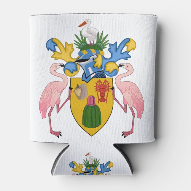 Rafraîchisseur Pour Canette emblème des îles turques et caicos (Devant)