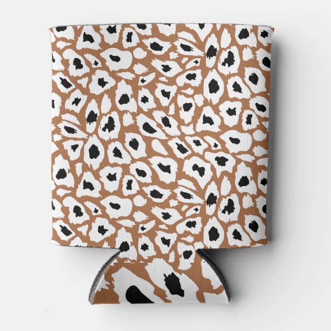 Rafraîchisseur Pour Canette Empreinte de léopard : African Animal Design. (Devant)