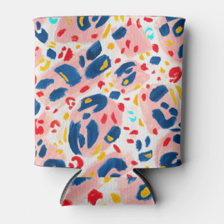 Rafraîchisseur Pour Canette Empreinte de léopard : aquarelle peinte à la main.