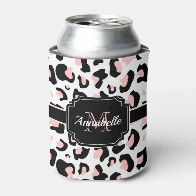 Rafraîchisseur Pour Canette Empreinte de léopard rose (Can devant)