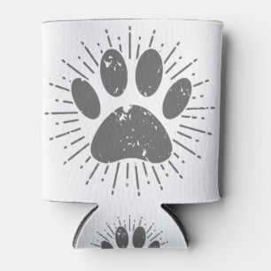 Rafraîchisseur Pour Canette Empreinte de patte de chien de rayon de soleil en