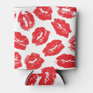 Rafraîchisseur Pour Canette Empreinte Kiss Lèvres rouges : Vintage sans fil