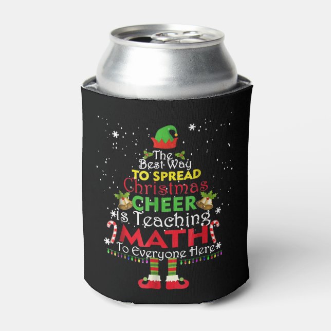 Rafraîchisseur Pour Canette Enseignant Math Noël Chemise Elfe Noël Cheval (Can devant)