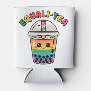 Rafraîchisseur Pour Canette Equali-Thé Drôle Bubble Tea LGBTQ Mois des Fiertés