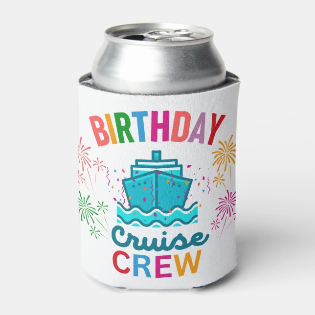 RAFRAÎCHISSEUR  POUR CANETTE ÉQUIPAGE DE CROISIÈRE D'ANNIVERSAIRE (Can devant)