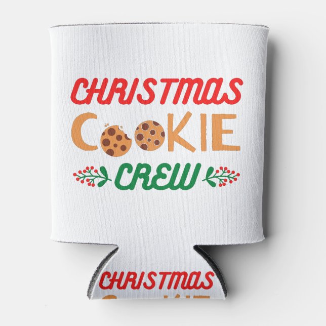 Rafraîchisseur Pour Canette Équipe de biscuits de Noël (Devant)