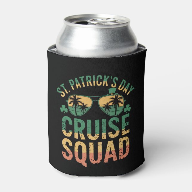 Rafraîchisseur Pour Canette Équipe de croisière de la Saint-Patrick drôle fami (Can devant)