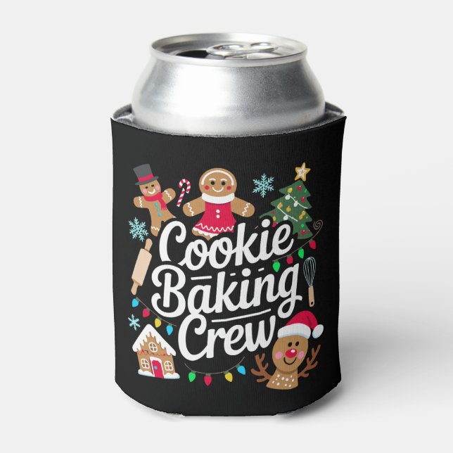 Rafraîchisseur Pour Canette Équipe de fabrication de biscuits de Noël Renne en (Can devant)