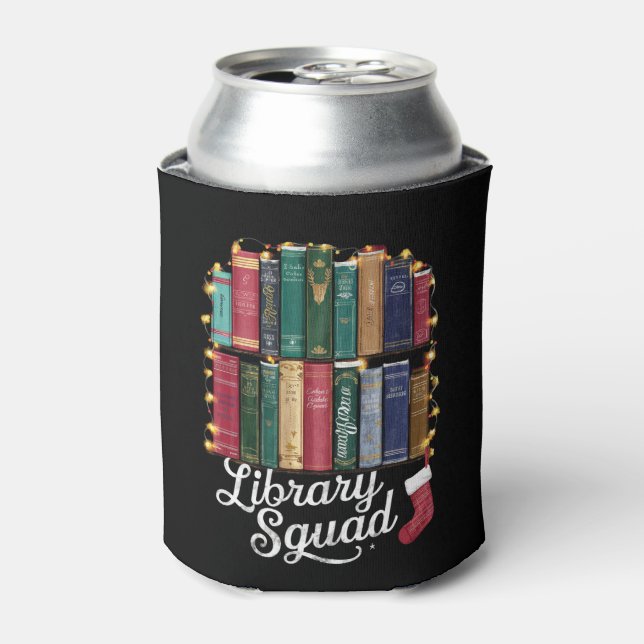 Rafraîchisseur Pour Canette Équipe de lecture de la bibliothèque de Noël amour (Can devant)