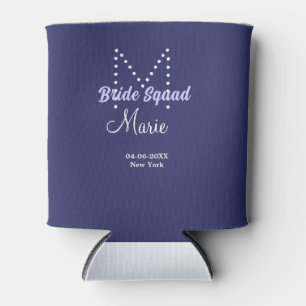Rafraîchisseur Pour Canette Équipe de mariée ajoutez nom monogramme demoiselle