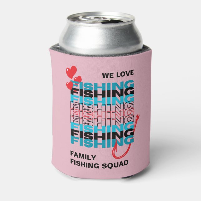 Rafraîchisseur Pour Canette Équipe de PÊCHE AMOUREUSE de famille Squad Pink (Can Dos)