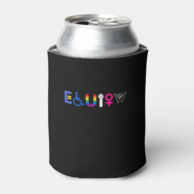 Rafraîchisseur Pour Canette _EQUITY_ Droits égaux LGBTQ Ally Unity Pride Femme (Can devant)